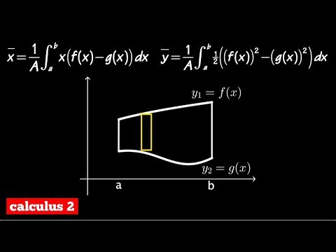 Q313, Centroid formulas of a region bounded by two curves
