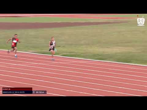 Mixed U10 4 x 100m Heat 1 - 2019 SUBWAY State Relay Championships // LAVicTV