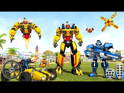 Flying Ghost Robot Car Game - Transform Robot Game - Android Gameplay