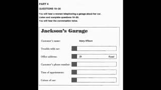 Listening A2, KET 1, Test 4, Part 4