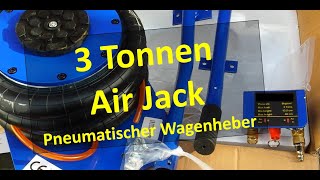 Reifenwechsel super einfach Air Jack 3 Tonnen pneumatischer Wagenheber unboxing + test am VW Passat