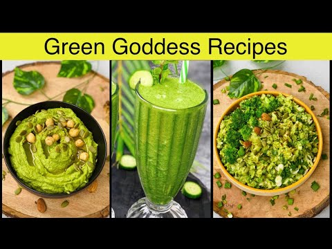 Green Goddess  Recipes | Hummus Recipe | Salad recipe | Healthy Juice Recipe