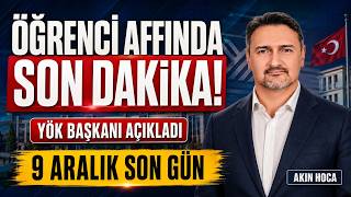 YÖK SON DAKİKA! ÜNİVERSİTE ÖĞRENCİ AFFI GENİŞ KAPSAMLI