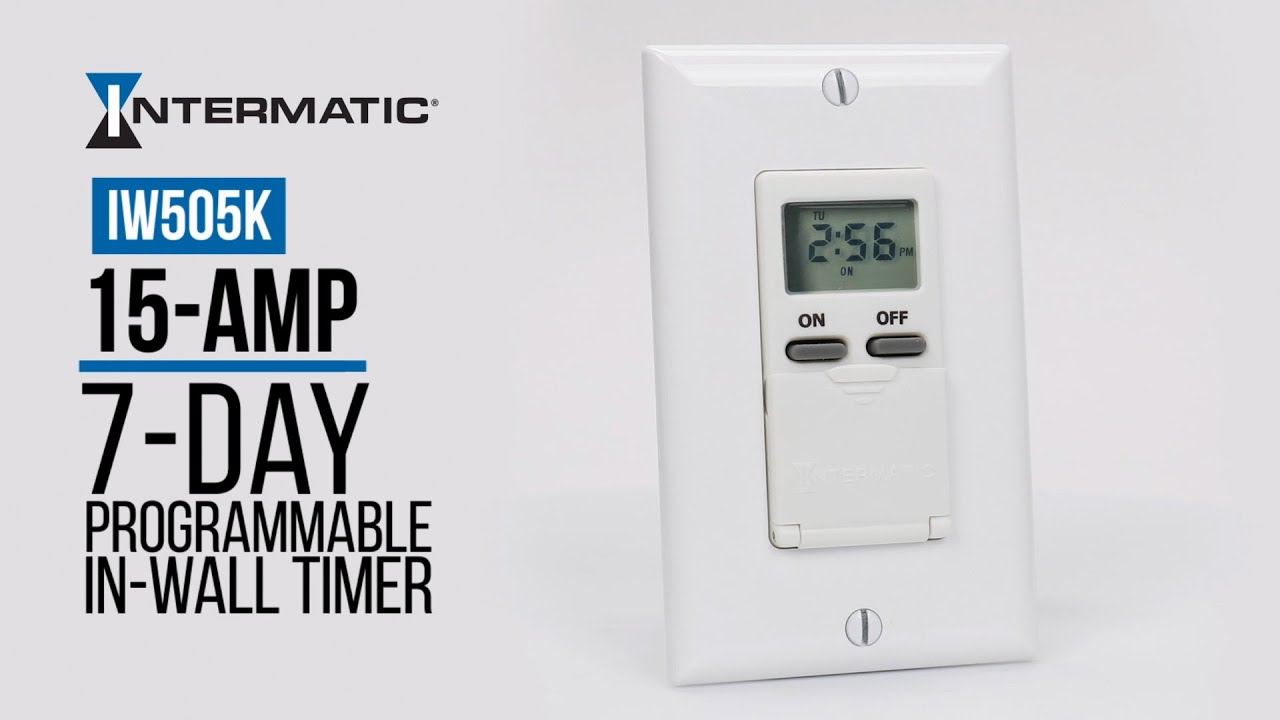 Get the IW505K 15-Amp 7-Day In-Wall Timer from Intermatic