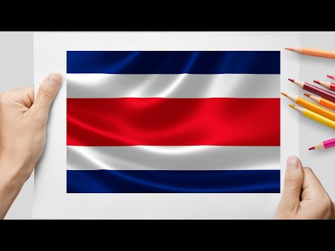 Printable Costa Rica Flag