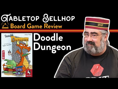 Doodle Dungeon Review, a reverse dungeon crawl flip and write featuring the artwork of John Kovalic