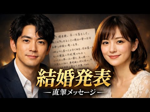 大野拓朗、俳優・佐藤玲と結婚発表｜直筆メッセージに込めた想い