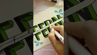Name Tag Idea 🏷️ #shorts #nhuandaocalligraphy #lettering