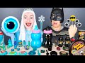 Blue Food Vs Black Food Challenge 블루 블랙 푸드 챌린지Elsa Frozen Vs Batman Mukbang By KIK