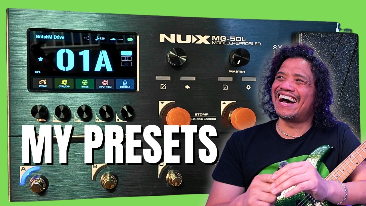 I made 6 Artist presets for the new NUX MG-50Li Guitar Multi-effects