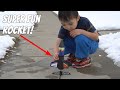lakebyin Rocket Launcher for Kids, Electric Powered Flying Model Rocket Review