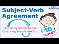 10 Rules For SUBJECT VERB AGREEMENT Free Practice English Grammar