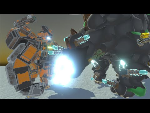 ROBOTOSAURUS VS WORKSHOP UNITS EPIC BATTLES - ANIMAL REVOLT BATTLE SIMULATORS