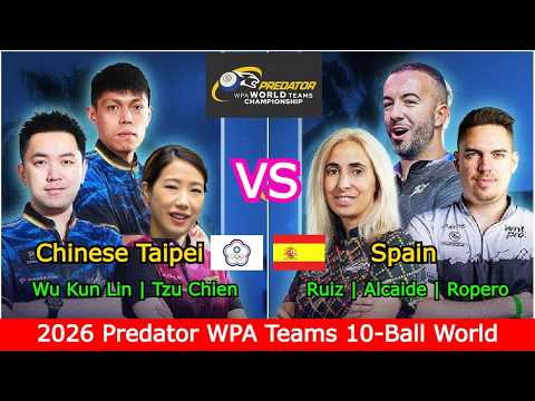 Team Chinese Taipei 🆚️ Team Spain | 2026 Predator WPA Teams 10-Ball World