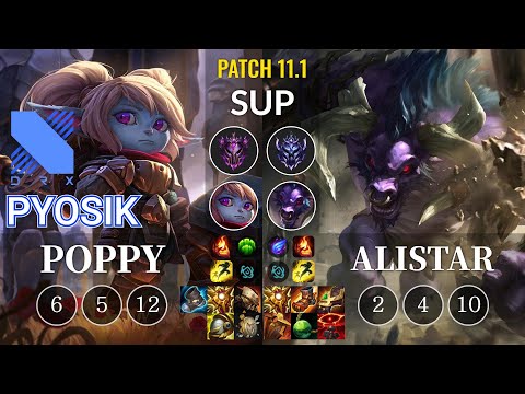 DRX Pyosik Poppy vs Alistar Sup - KR Patch 11.1