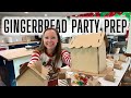 Gingerbread House Party Prep Vlog Balloon Arch DIY Cardboard Gingerbread Hack Party Food