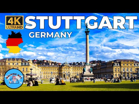 Stuttgart, Germany Walking Tour 4K 60fps - Evening Rush Hour with Immersive Sound