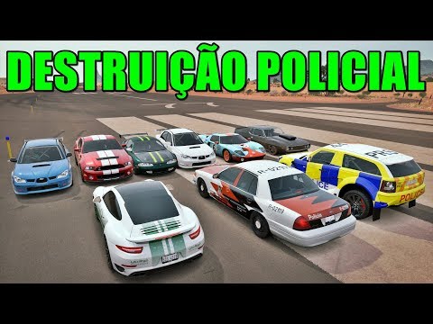 POLICE DESTRUCTION AT THE AIRPORT - FORZA HORIZON 3 - GAMEPLAY