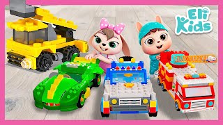 Toy Trucks &amp; Cars Building Blocks | Eli Kids Songs &amp; Nursery Rhymes
