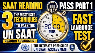 How to PASS the United Nations SAAT (CLA) Language Test | (First part) Best Techniques