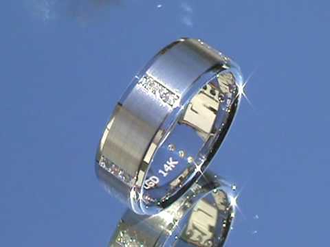 Unique Design Triple Diamond Eternity Band 7mm 0.17 tcw. 14K White Gold _ JBD110021