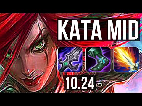 KATARINA vs LISSANDRA (MID) | 7 solo kills, 1400+ games, 1.8M mastery, 19/5/8 | EUW Diamond | v10.24