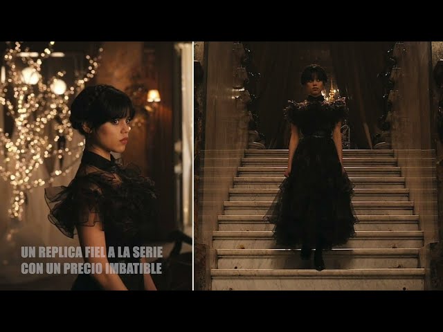 Vídeo relacionado con Carnavalife Disfraz Miercoles, Addams Niña, Disfraz Wednesday Addams Mujer,Disfraz Addams Niña Vestido Wednesday Addams (L, Vestido Miercoles Baile Adulto)
