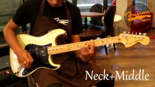 Video thumbnail for รีวิวเสียง Fender Stratocaster 25th Anniversary 1979 Porsche Silver by Fusionmusic Studio