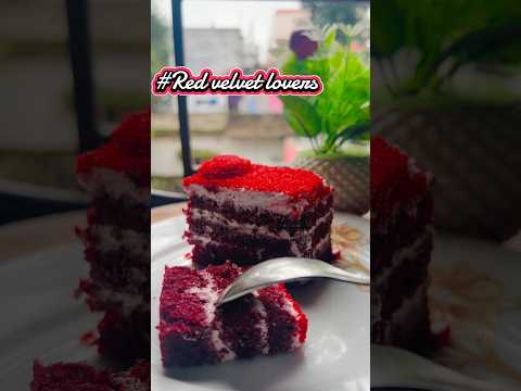 🌺Enjoying red velvet pastry🍰|#cake #shorts #foryou #celebration