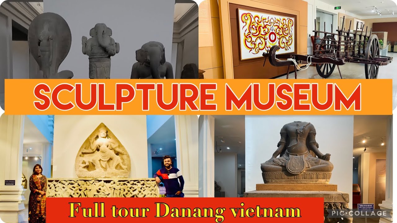 Tourists explore the fascinating exhibits at the Museum of Cham Sculpture.