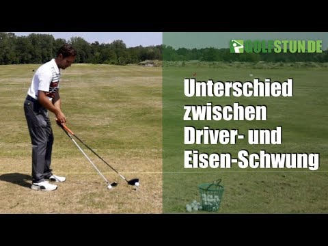 Difference between driver and iron in the golf swing