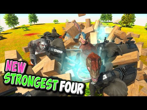 New Strongest Four! Goro, T-Rex, Spinosaurus & Ghor vs Every Unit - Animal Revolt Battle Simulator