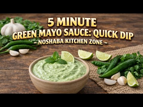Green Mayo Sauce Dip Recipe | 5 Minute Quick Mayo Chutney | Mayo Sauce Banane Ka Tarika