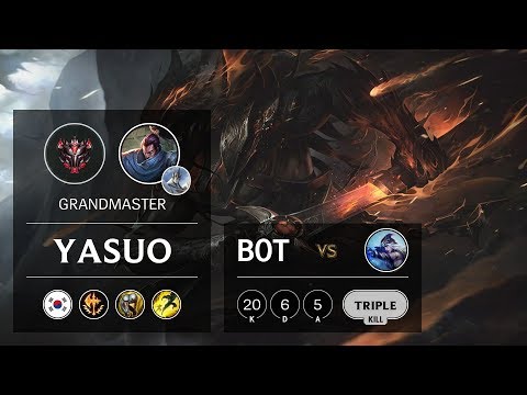 Yasuo Bot vs Ashe - KR Grandmaster Patch 9.7