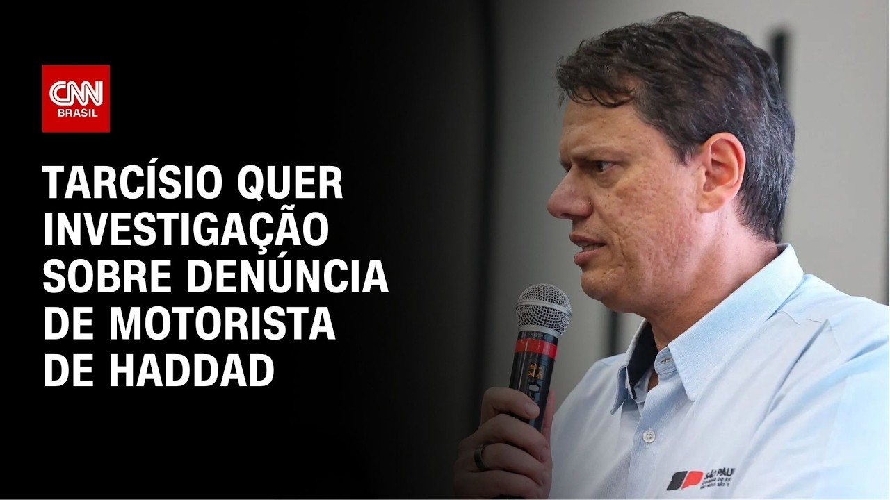 Tarcísio diz que vai abrir inquérito sobre episódio com motorista de Haddad | LIVE CNN