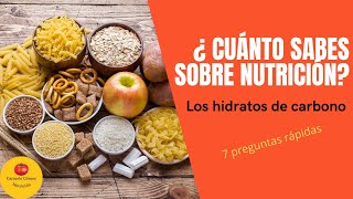 ✅ Test de Nutrición y Dietética en 7 preguntas. Los hidratos de carbono 🤷‍♀️🙋‍♀️💪
