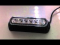 Výstražné LED svetlo 12/24V - oranžové 6x3W LED / ECE R65 / R10 (140x48x30mm) - Video Youtube
