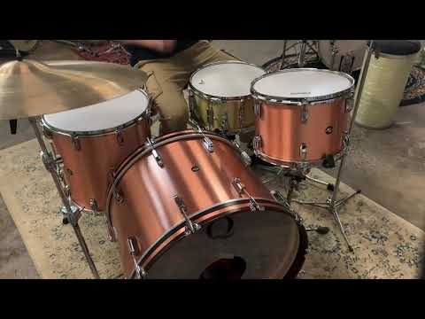 Q Drum Co. Brushed Copper Drum Kit
