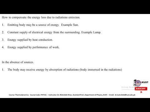 FACULTY241 PHY331 KUST20201 L23 P1 Radiations, Black body