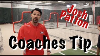 Josh Patton and Carlos Guzman demonstrate off speed drill in baseball.