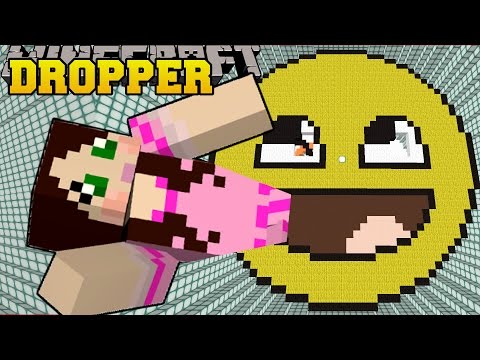 Minecraft: DROPPING ONTO A MASSIVE FACE! - Universal Dropper - Custom Map