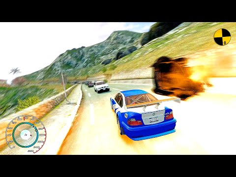 GTA 4 Crazy BMW M3 GTR Crashes Ep.30