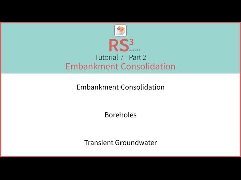 RS3 Tutorial 7 - Embankment Consolidation Part 2