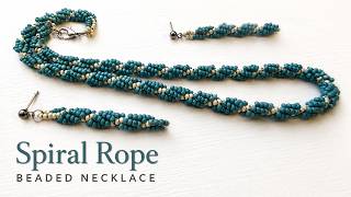 How to Make a Spiral Chain Beaded Necklace | DIY Beginner-Friendly Beading Tutorial