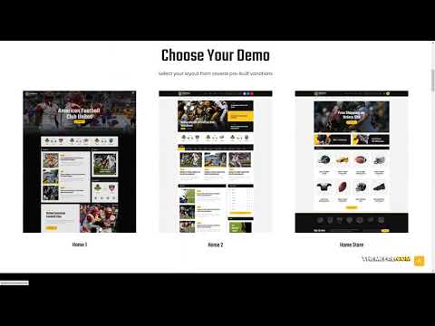 Gridiron American Football and NFL Superbowl Team WordPress Theme store league Oba