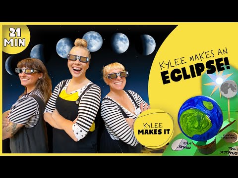 Kylee Makes an Eclipse | Orrery Model of Sun, Earth and Moon | Learn About Moon Phases & Eclipses!