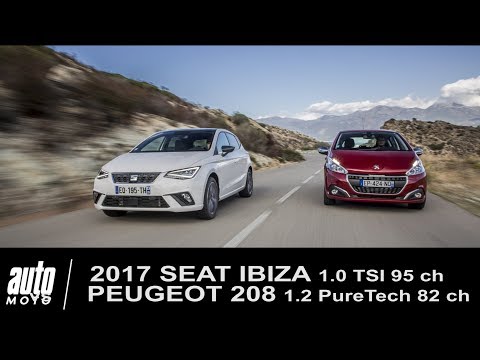 Comparatif 2017 SEAT IBIZA 1.0 TSI 95 ch Xcellence vs PEUGEOT 208 1.2 PureTech Allure