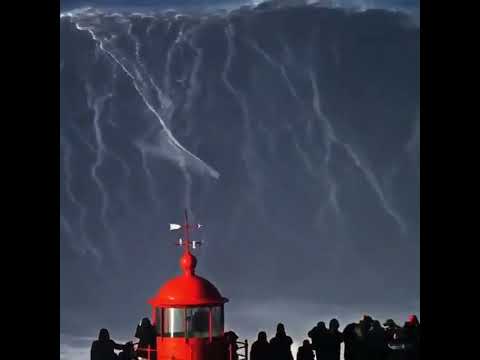 German Pro Surfer, rides wave over 115 feet tall in Portugal (New World Record)