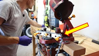 DIY Chainsaw Sharpening - Harbor Freight Sharpener