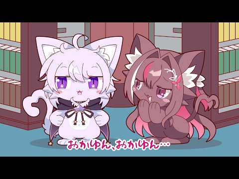 AZKiに取り憑いて囁き続けるおかゆ【AZKi/猫又おかゆ/ホロライブ/手描き切り抜き】